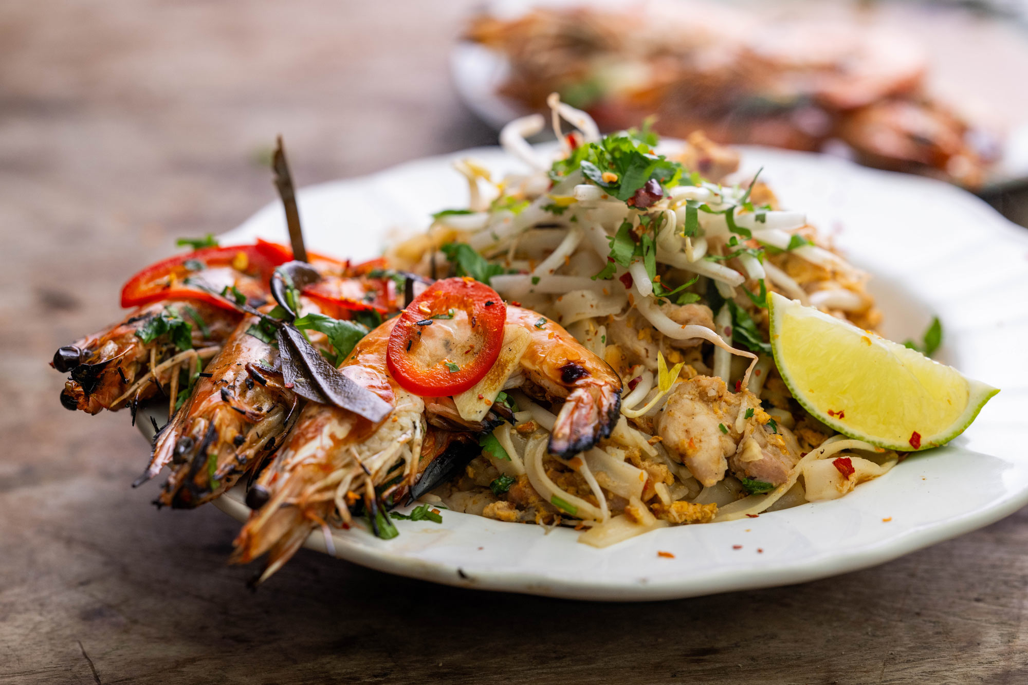 Nam Pla Prik Prawns on The Big Green Egg